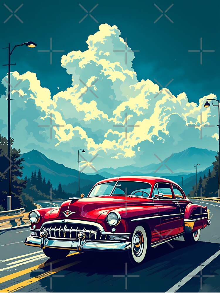 Classic American Car Mountain Highway Retro Cruiser by RCStoreUy