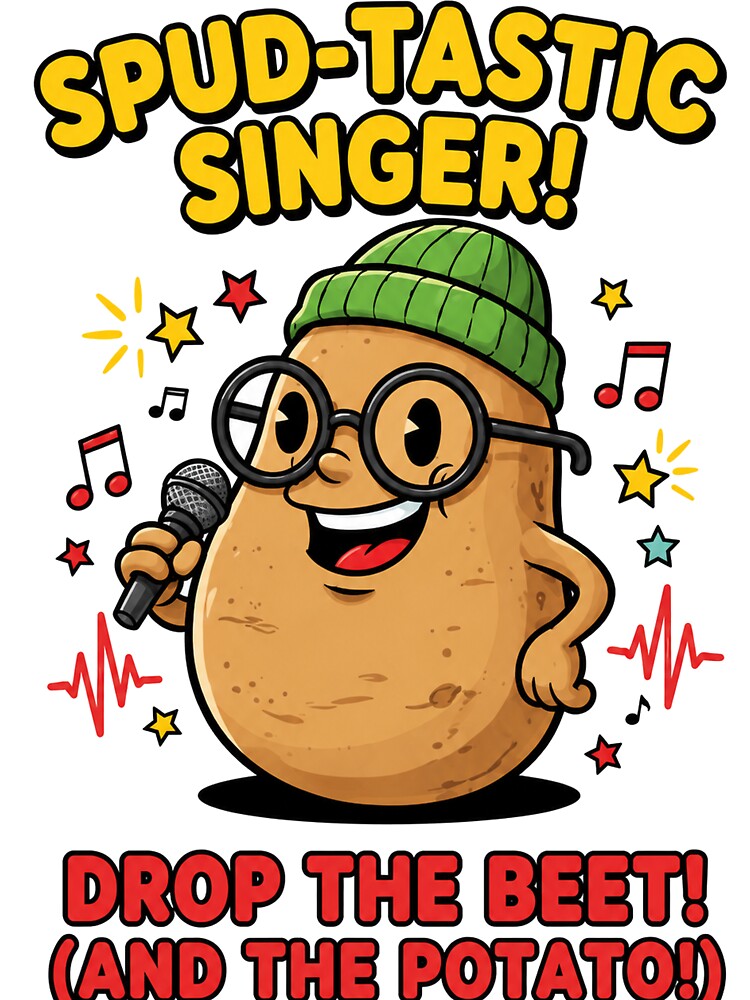 Spud-tastic Singer | Funny Event Host, Singer & Freelance Entertainer Potato by Purrfect Harmony Gifts
