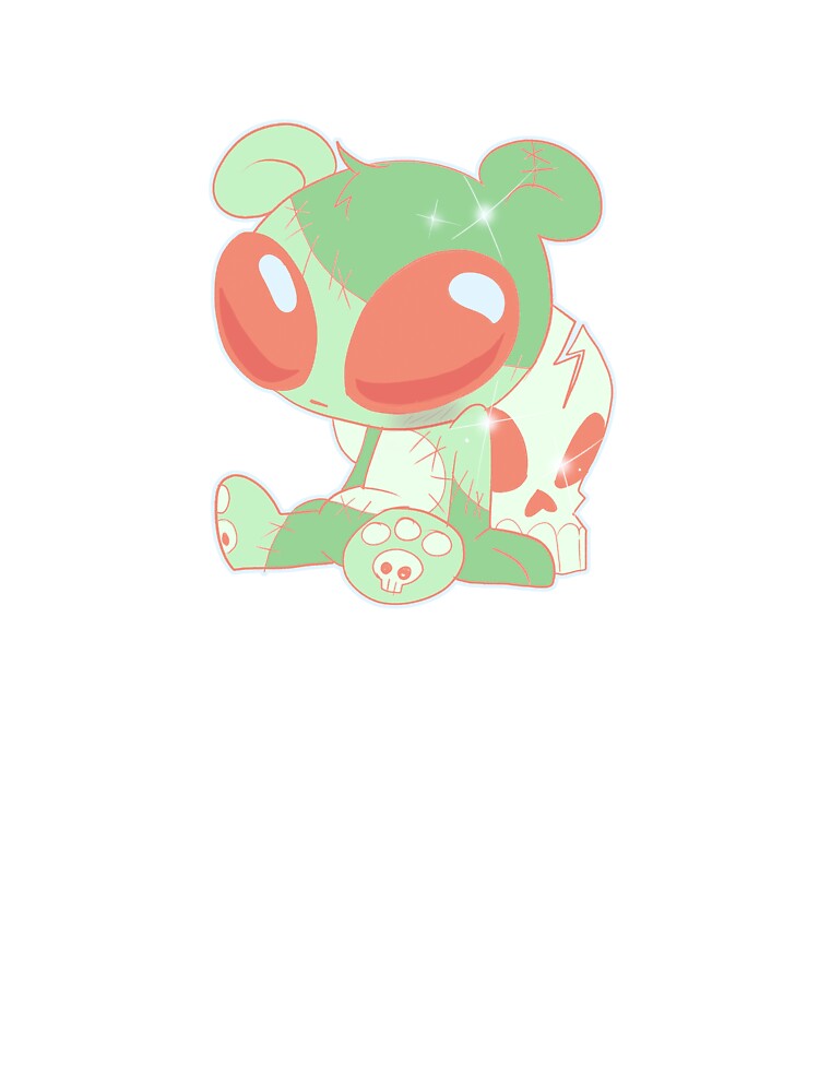 Skull Bear (green) by gross-girl99