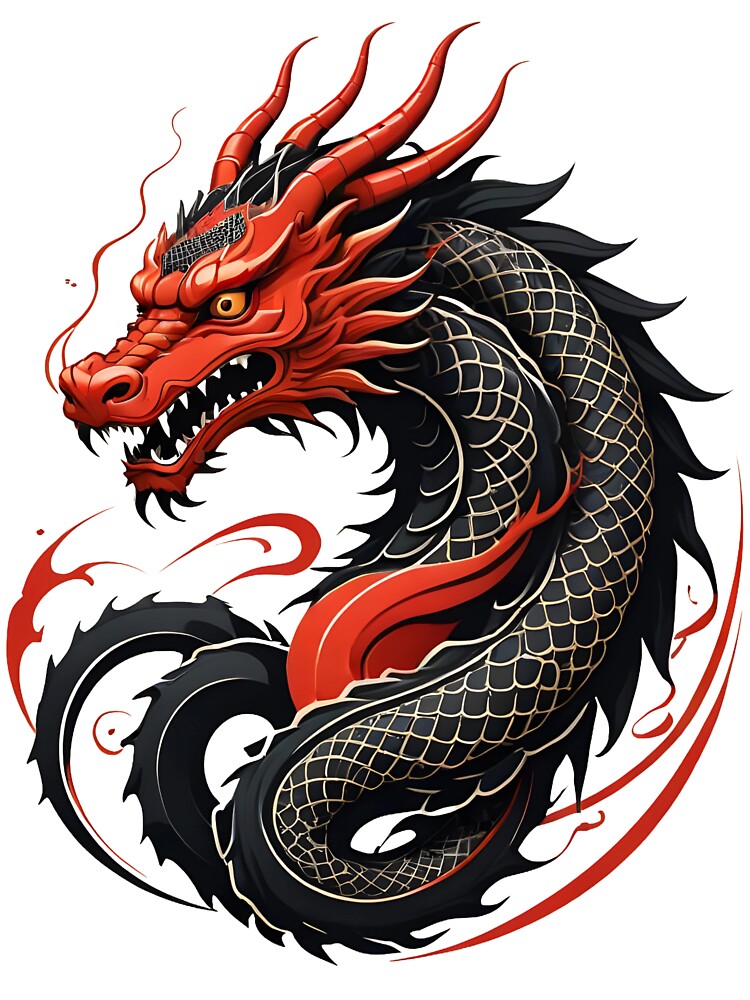 Simple style Japanese dragon by El arte del dragón eterno