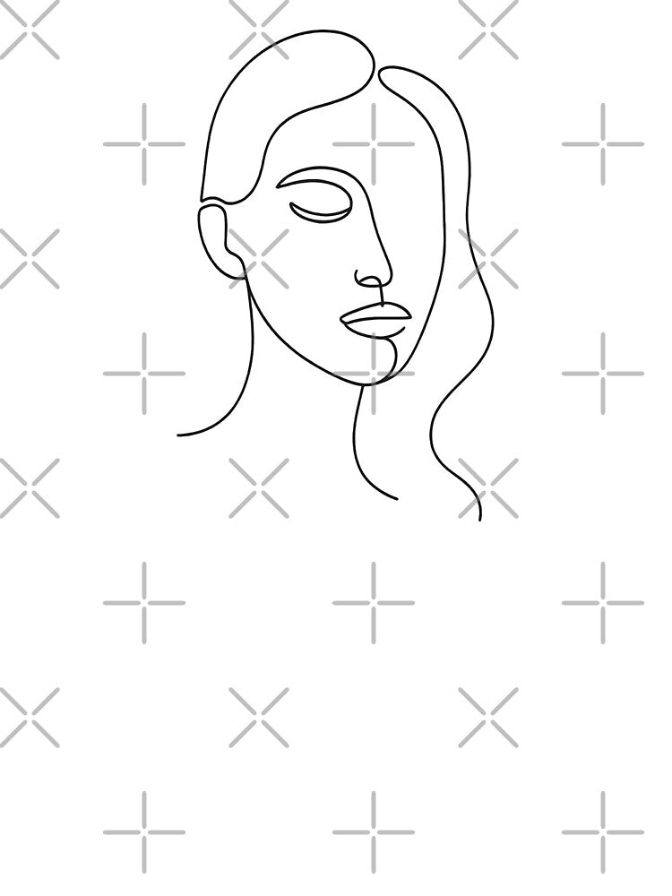Minimalist One Line Face Drawing – Aesthetic Abstract Vector Art by Dynamic-Design