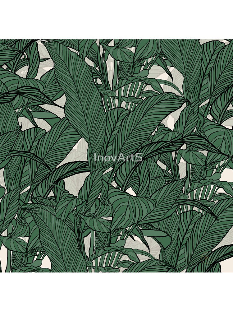 Modern Green foliage plant Botanical design by InovArtS
