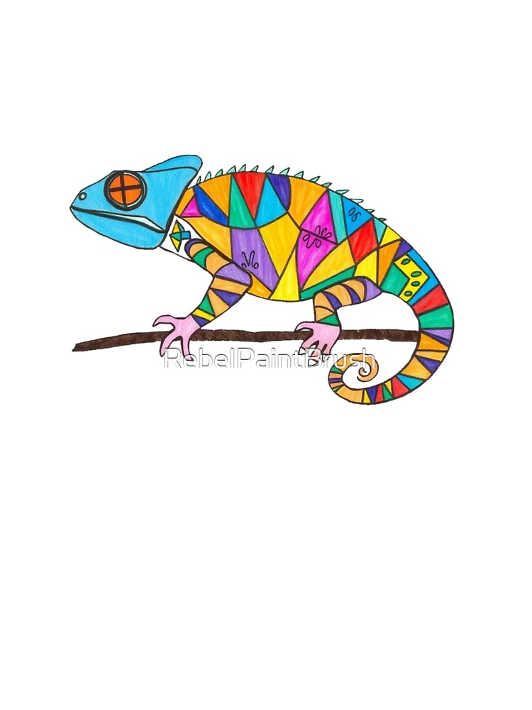 Geometric Chameleon by RebelPaintBrush