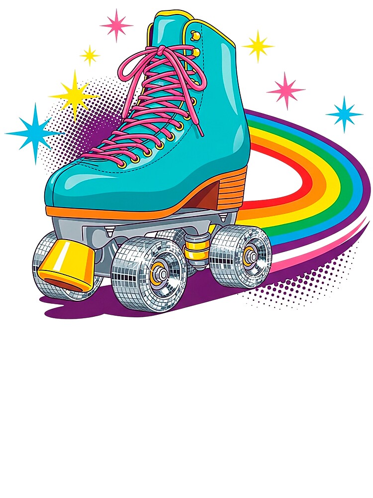 Retro Disco Roller Skate Rainbow by SholoStudio