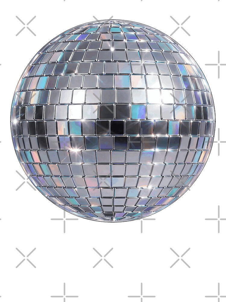 Silver Chrome Retro Disco Ball by Teeny Quities