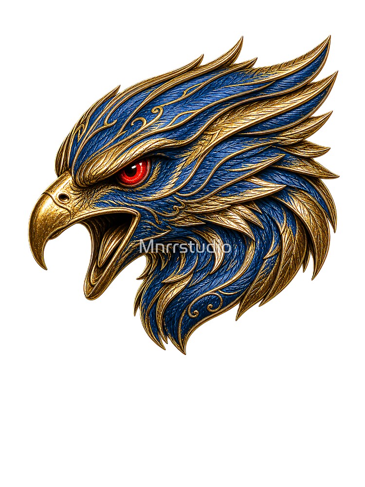 Luxury Ornamental Wildlife Falcon for T-Shirts, Hoodies, Stickers & Print-on-Demand by Mnrrstudio