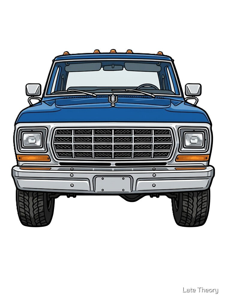 Royal Blue Classic American Pickup Truck by Late Theory