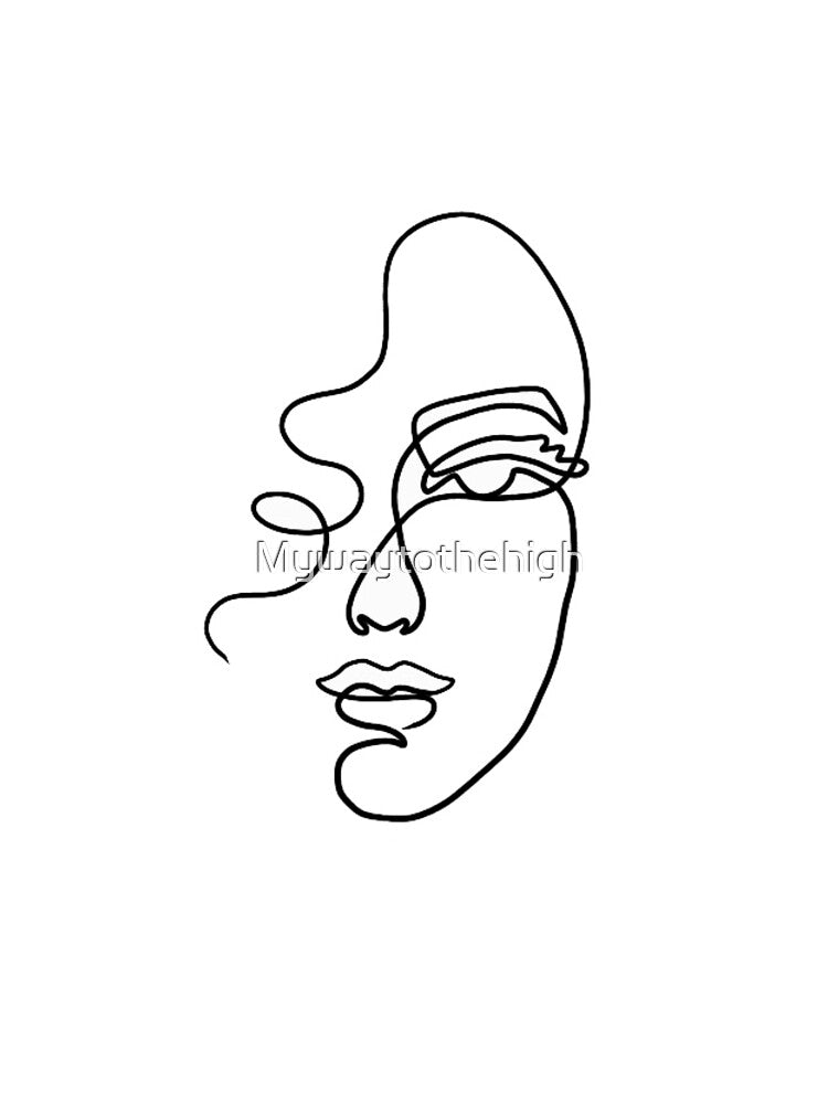 One line face art by Mywaytothehigh