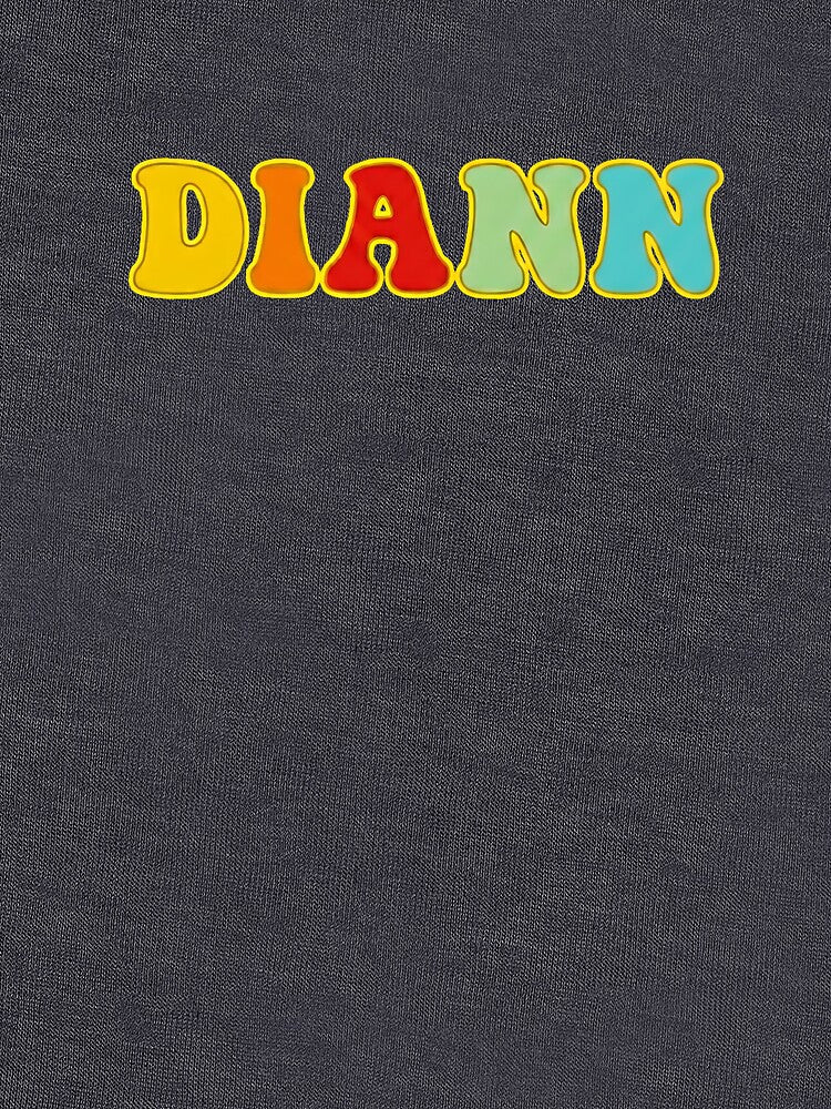 ❤️ Diann Personalized Name Wavy Retro Shirt, Coffee Mug, Sticker Gift by HelixPedia