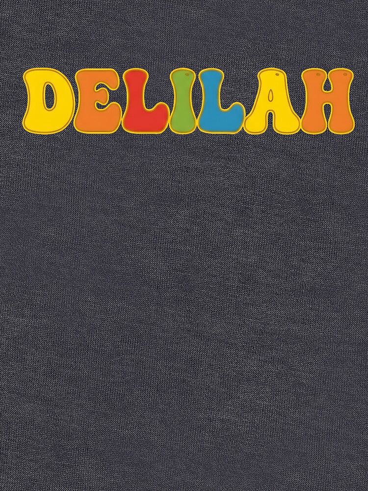❤️ Delilah Personalized Name Wavy Retro Shirt, Coffee Mug, Sticker Gift by HelixPedia