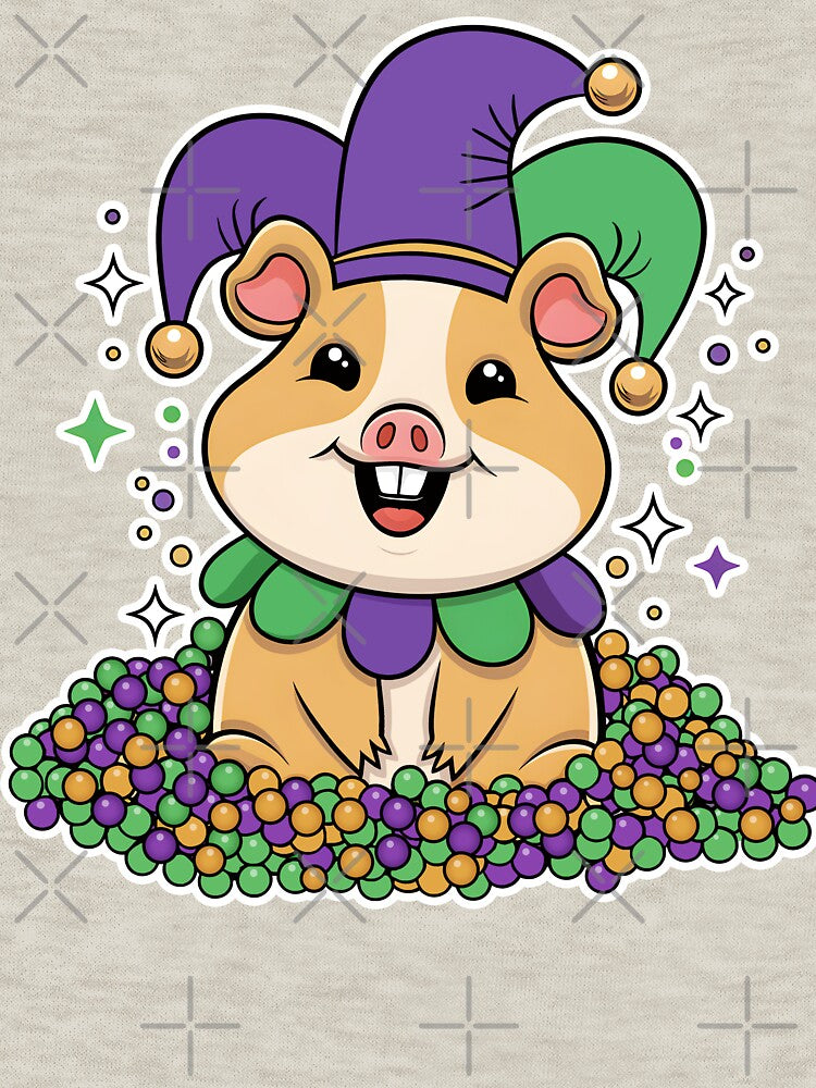 Guinea Pig Design – Cute Mardi Gras Art for Fat Tuesday, Fun Pet Lover Gift & Kids' Carnival by TeeVinci