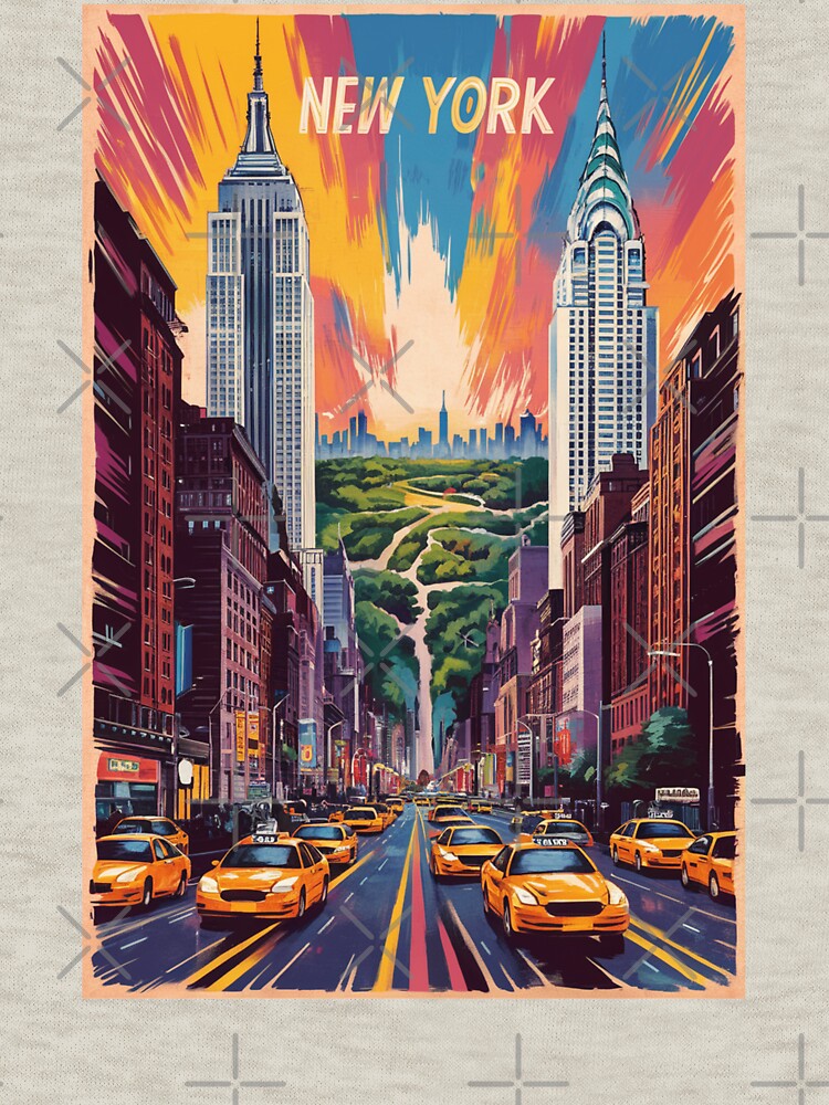 New York Vintage Travel Poster by TravelerRat