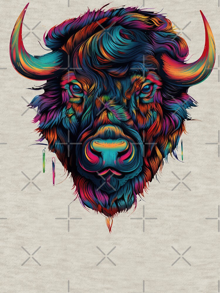 Bison pop art by Toms Tee