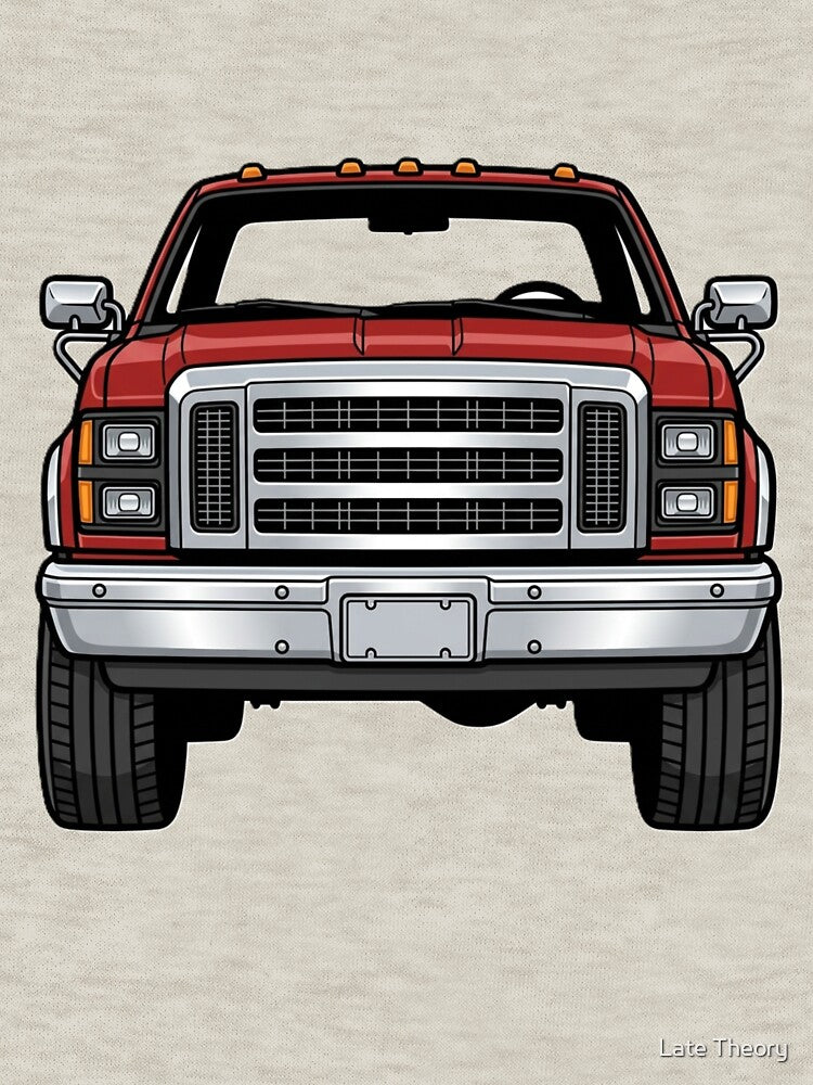 Red Heavy Duty American Pickup Truck by Late Theory