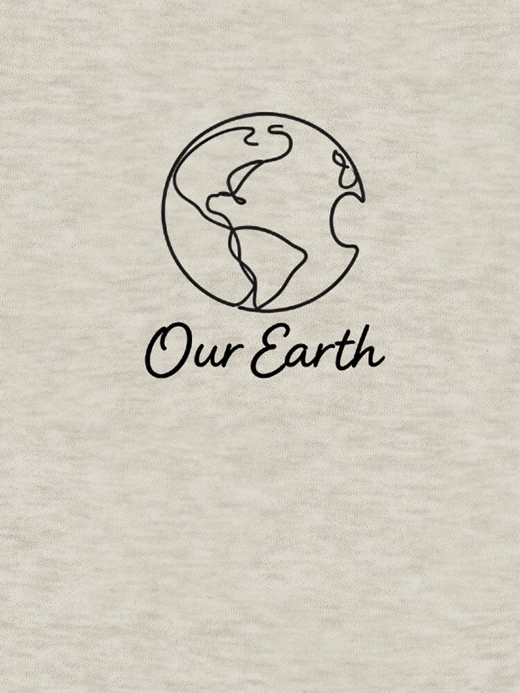 Minimalist Earth Line Art – Eco Positive Planet Design by BriyaSol