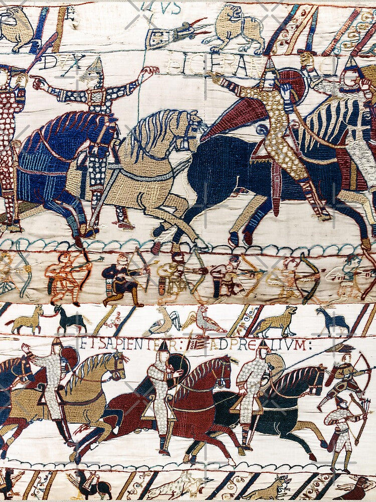 THE BAYEUX TAPESTRY NORMAN KNIGHTS AND ARCHERS Detail by BulganLumini