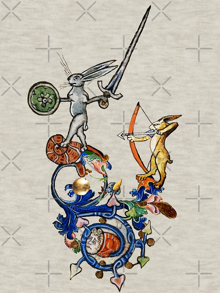 WEIRD MEDIEVAL BESTIARY Killer Rabbits  With Sword and Bow by BulganLumini