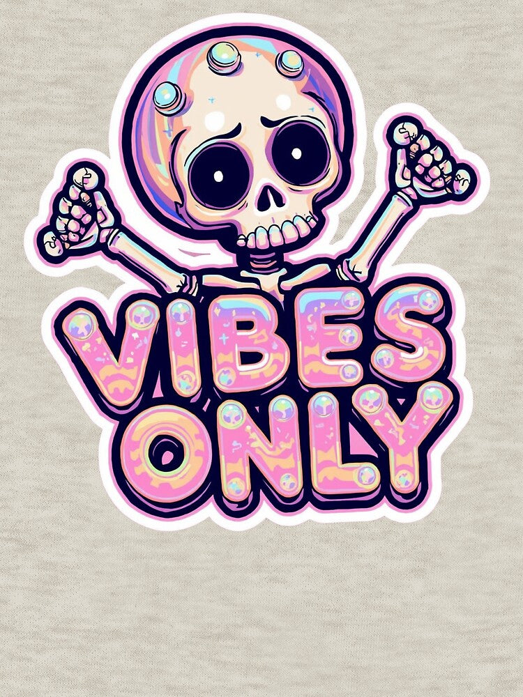 Spooky Vibes Only – Neon Skull Halloween Aesthetic by calm-style