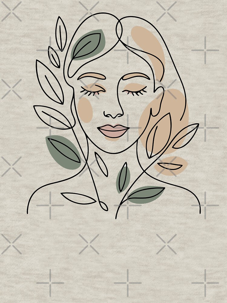 minimalist one-line art face | elegant botanical aesthetic by Lydyb-creations