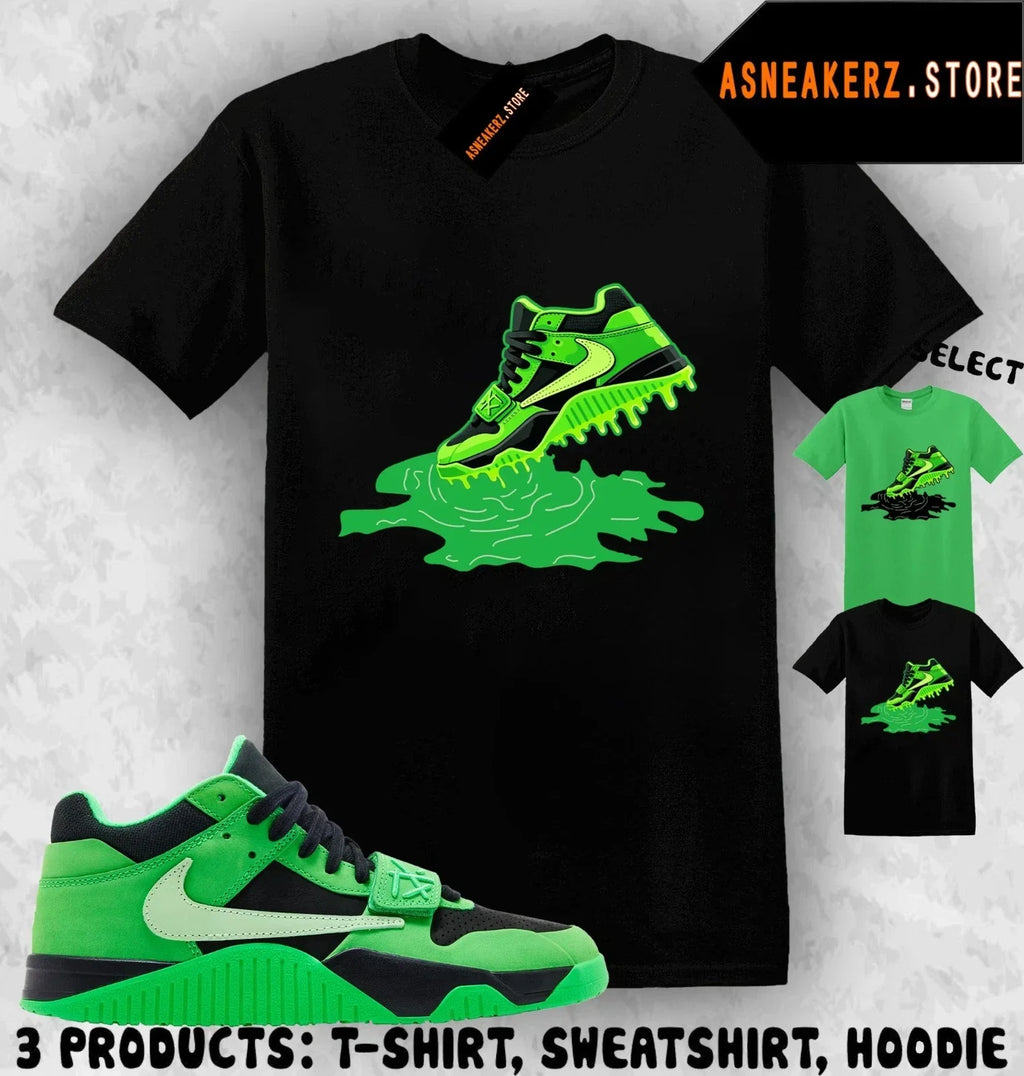 Matching Travis Scott Jumpman Jack Green Spark Match Sneaker Shoe Dripping Tee (1)