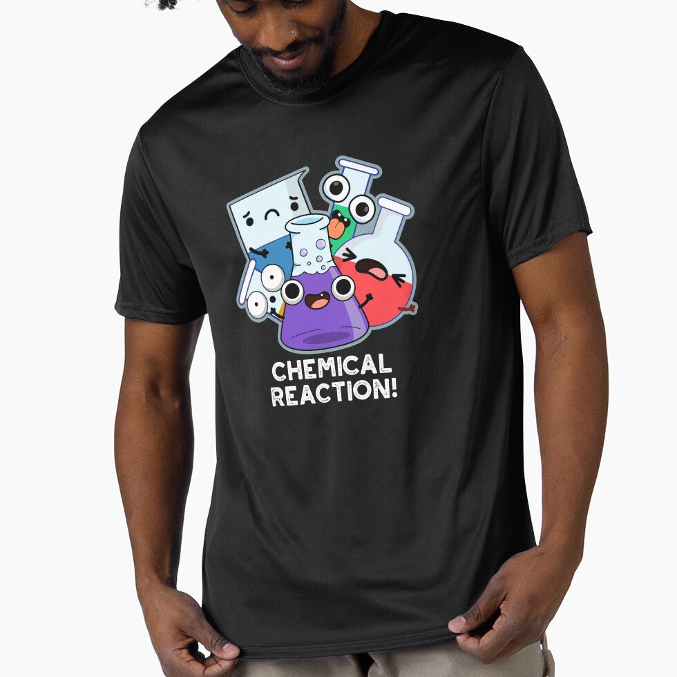 Chemical Reaction Funny Chemistry Pun (Dark BG) by punnybone