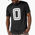 No. 0 / Player Number Zero / Football Player Number 0 (White on Red) by STUDIO-72