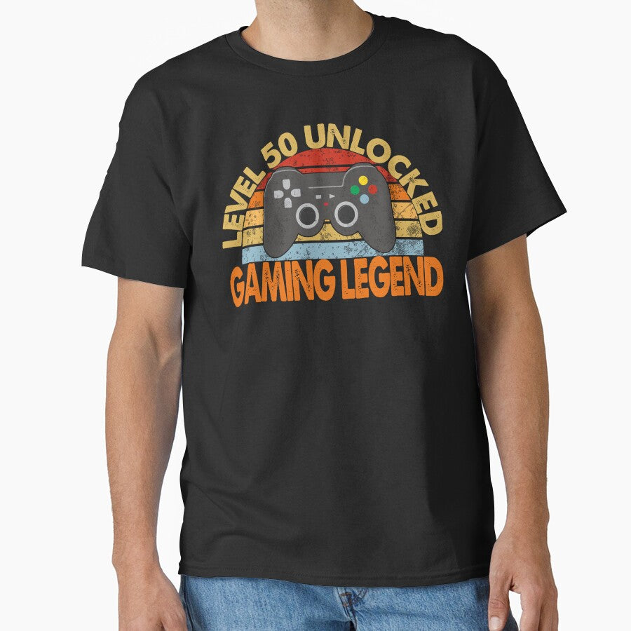Level 50 Unlocked Gaming Legend | Vintage Legendary Gamer by Qudkin
