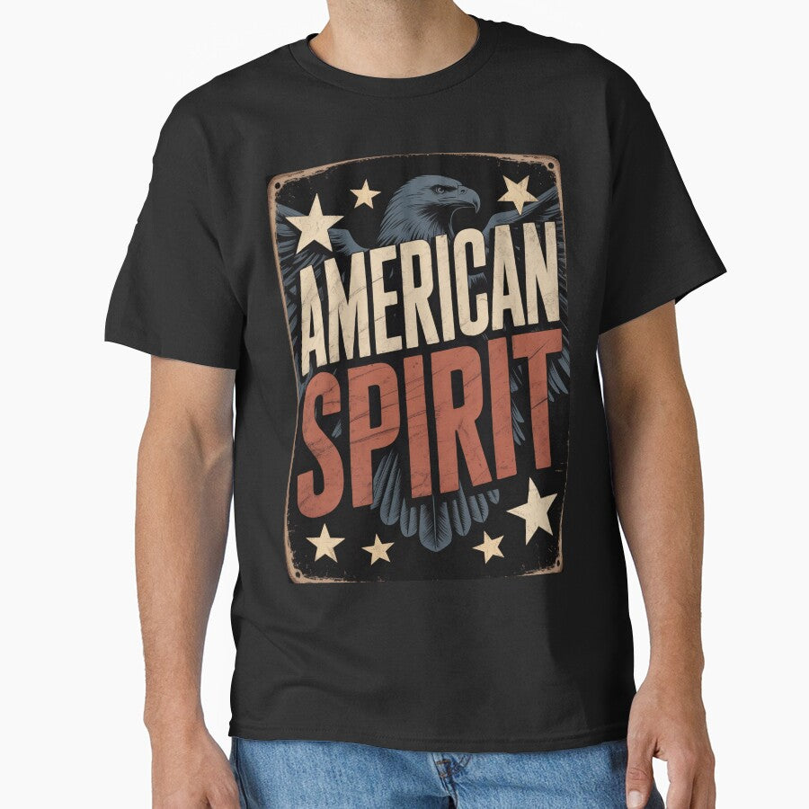 American Spirit Retro Eagle Typography by OldGloryForge
