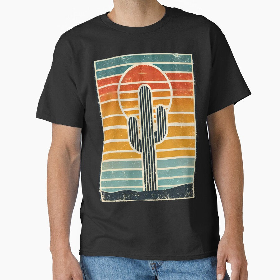 Retro Desert Vibes: Saguaro Sunset. by Linework Studio