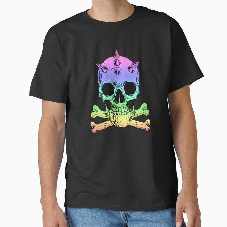 Rainbow Pastel Goth Skull by Basic  Beach