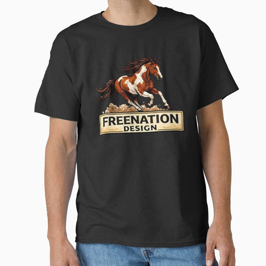 Vintage Running Horse Western Logo by FREENATION2026