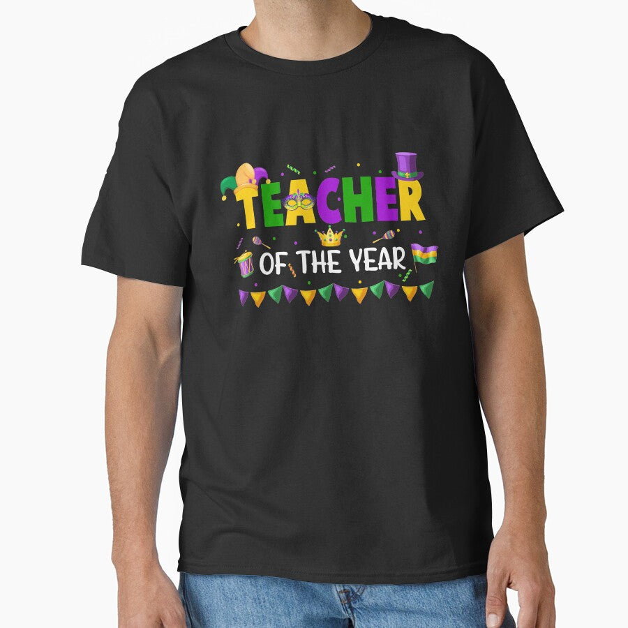 Teacher Of The Year Party Teacher Mardi Gras Matching by LeighannIs