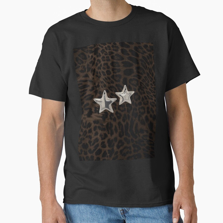 Chrome Stars Leopard: Y2K It Girl Cheetah Aesthetic by BrontesWhimsyStore