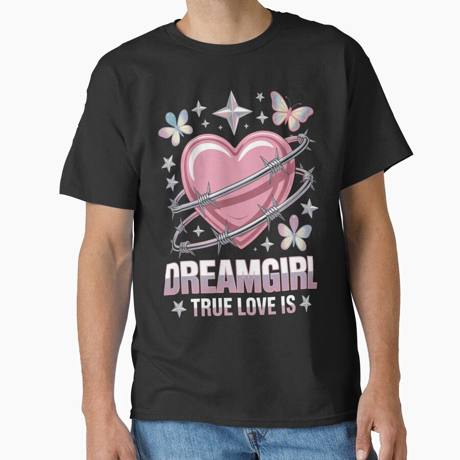 Dreamgirl True Love Is Barbed Wire Heart Butterflies Valentine's Day by DarylWelsh2024
