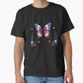 Red White Blue Butterfly Art by Artishal