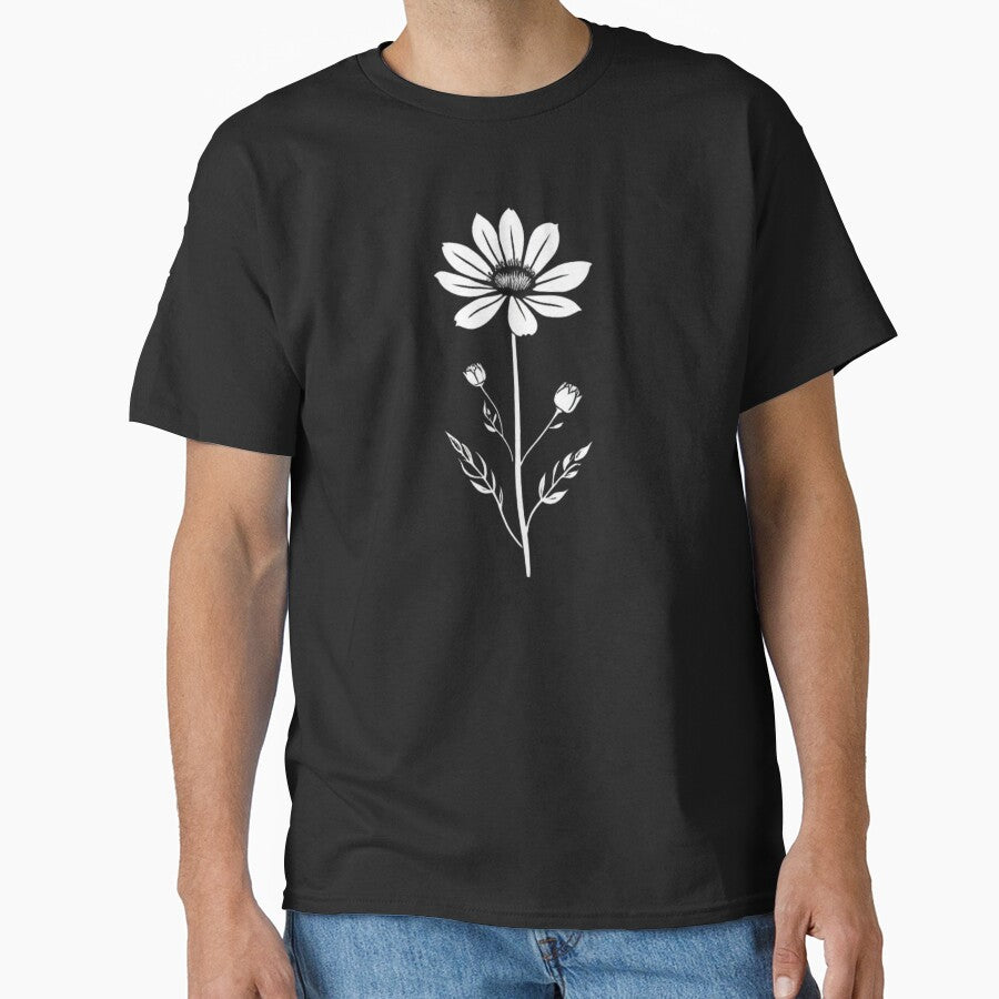 Delicate Daisy Outline | Floral Line Art Illustration by Negative Space Art