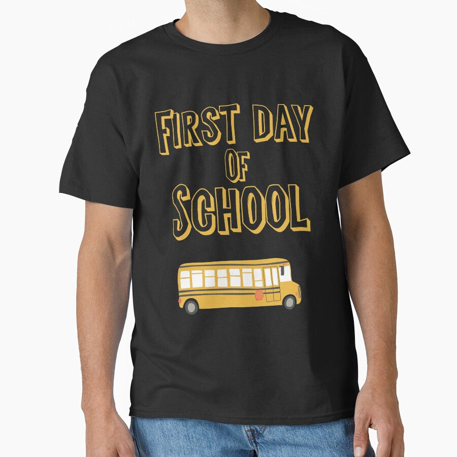 First Day of School Photo Op Shirt - Yellow School Bus by sableandshadow