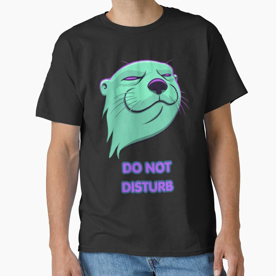 Do Not Disturb Otterly Unbothered Neon Art by InkmotiveStudio
