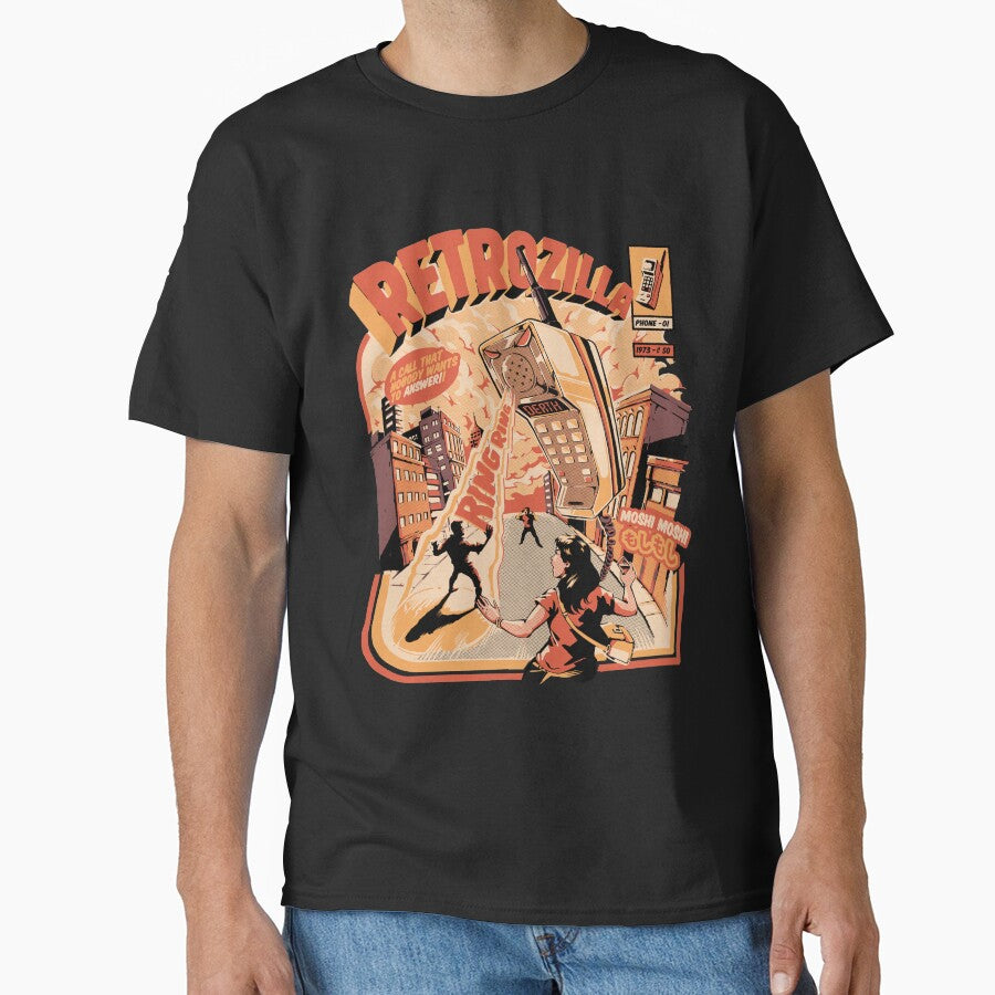 Retro Phonezilla - Black by Ilustrata®