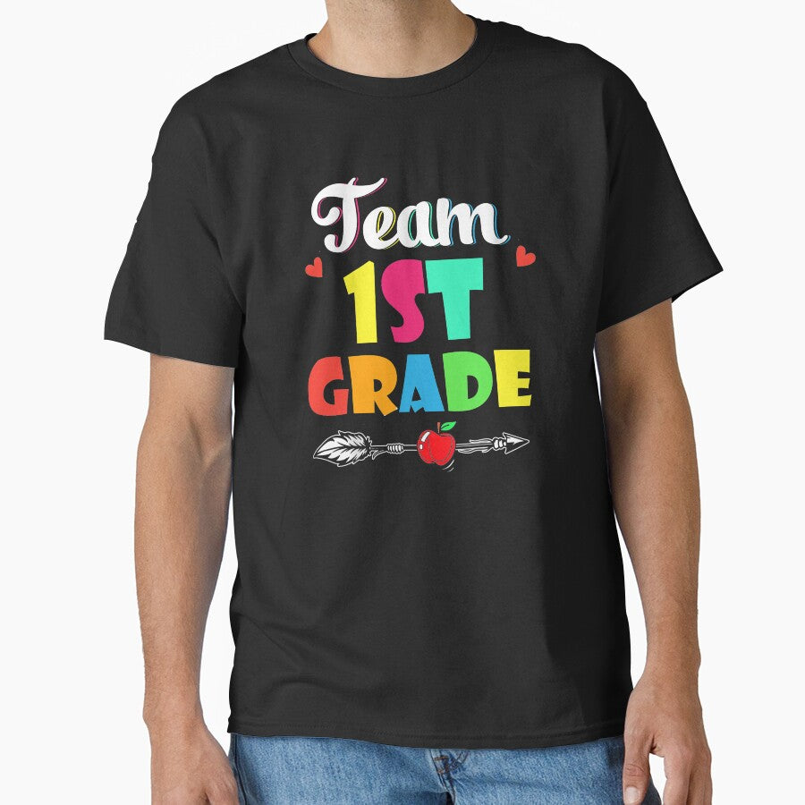 Back To School Team First Grade Teacher Student by glynismalcolm