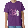 Proud Cat Mom White by Bara Lune Design