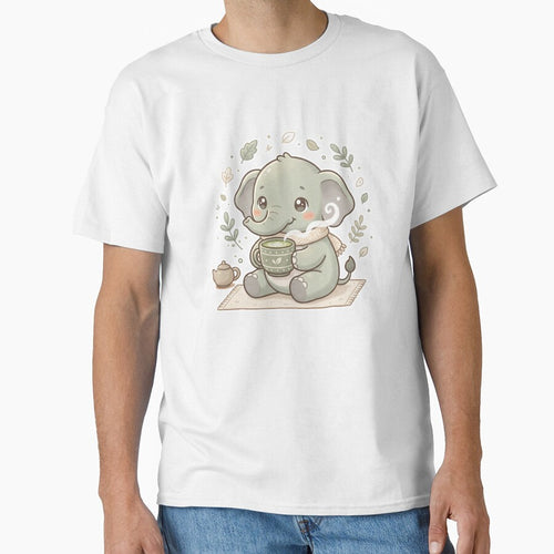 A Cute Elephant - Matcha Latte Pastel Sage Green by DigitfanStudio