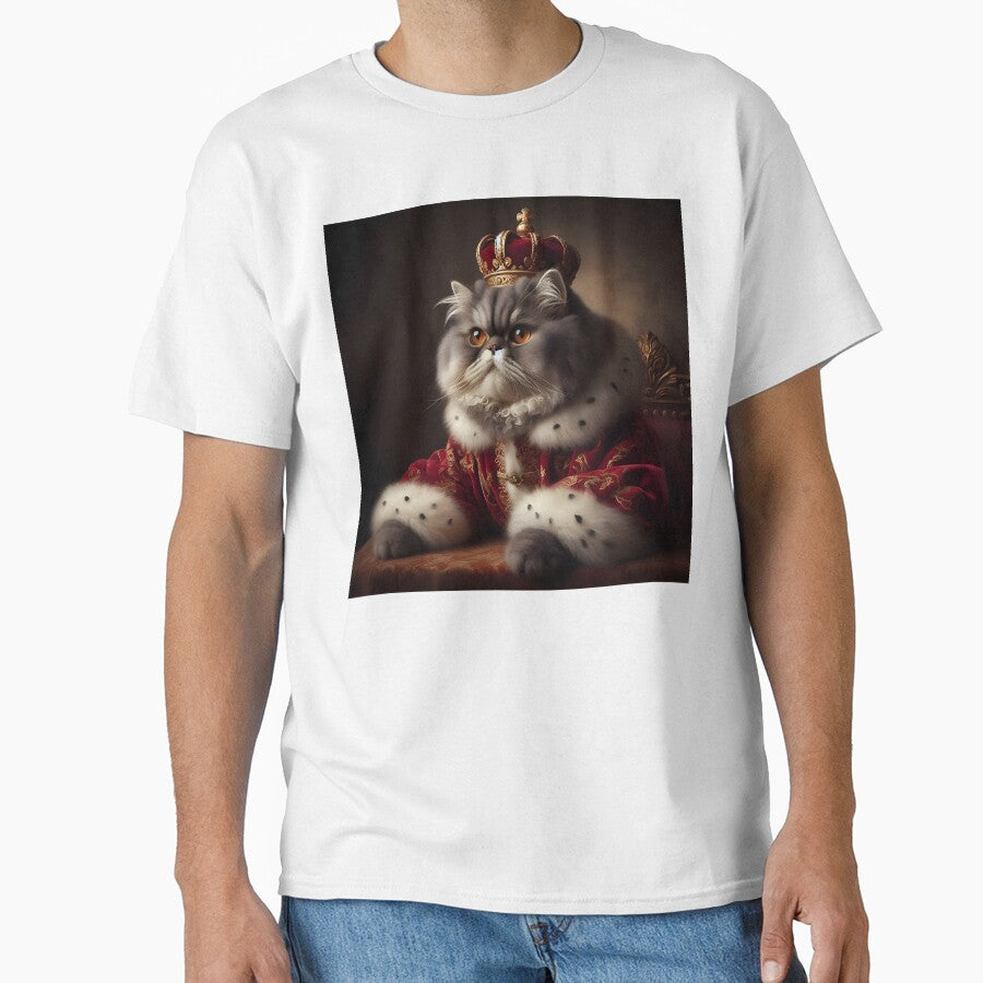 Sovereign cat with royal crown - Solemn art by davidromapixel