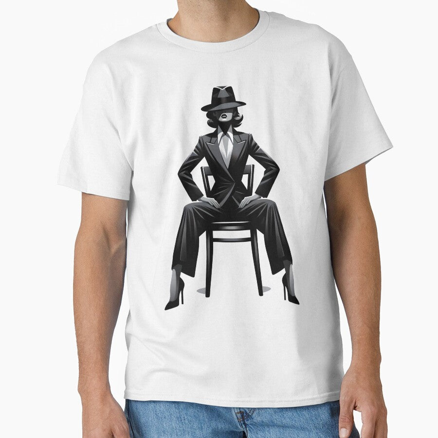 Black and white Gangster Woman by StickaTime