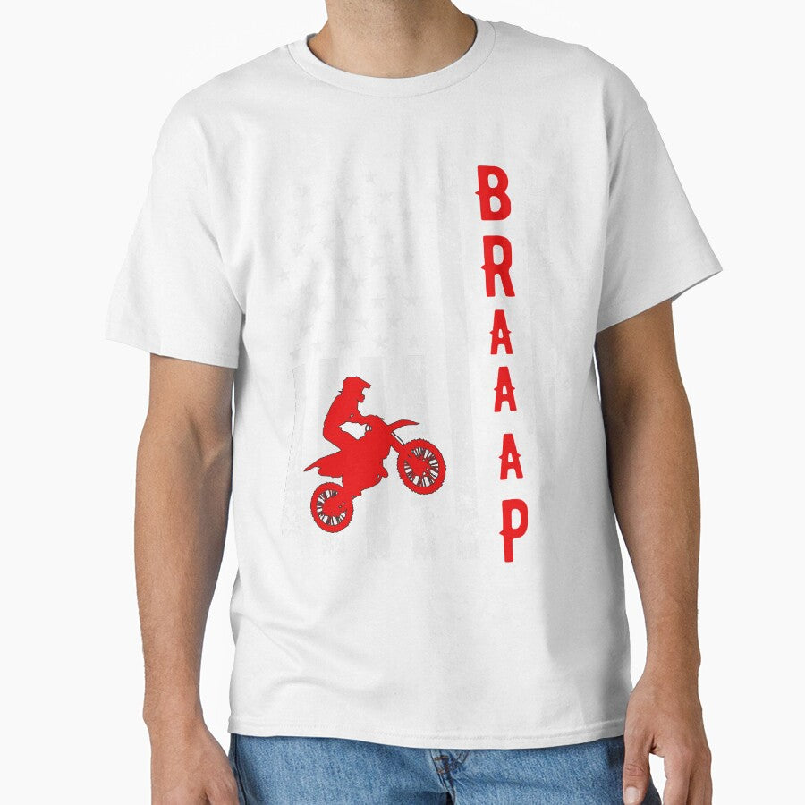 braaap vintage USA American flag funny tee by Love is beautiful.