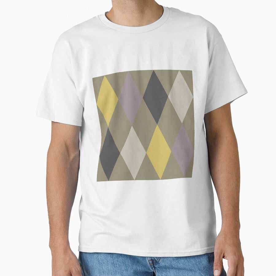 Diamond Pattern - Harlequin Pattern - Purple and Yellow by PopwheelArt