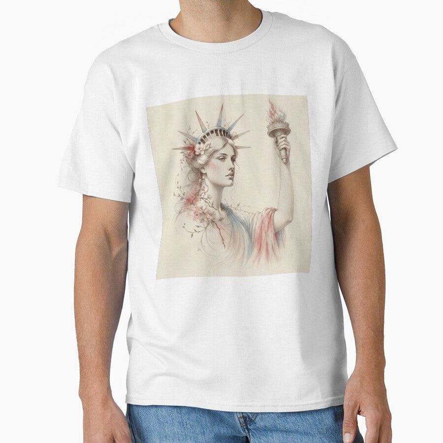 Lady Liberty with Torch by MKThreadsStudio