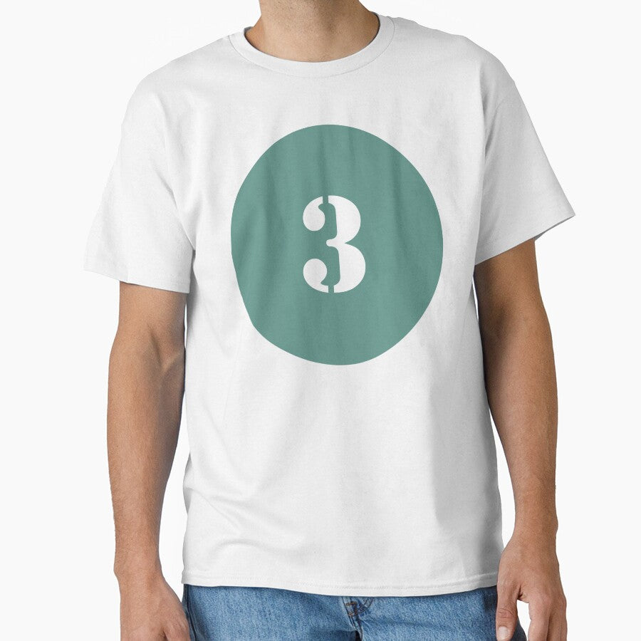 Number Three (3) in Green Circle by Ching Teoh
