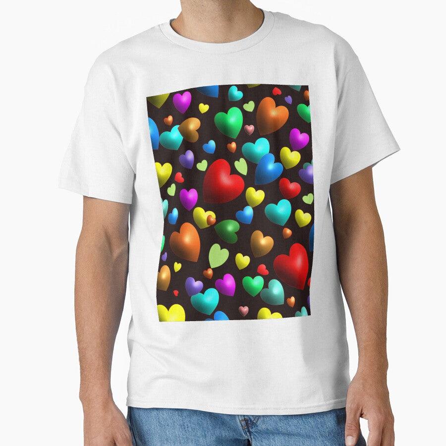 Colorful hearts pattern by Dusanka Djeric