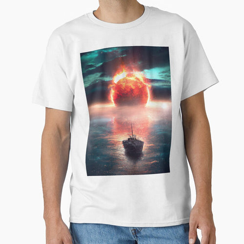 A Voyage Through the Burning Cosmos - Boat in a Sea of Fire and Stars by WBP Mart